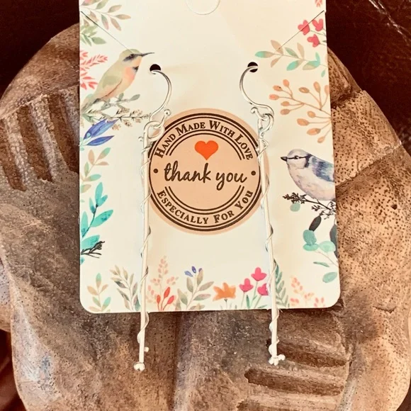 DONATED!  Sterling Silver Bar Earrings - Picture 15 of 16